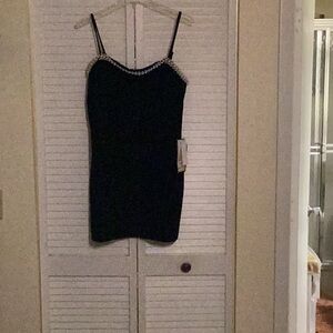 Elegant Black Beaded Women's Top